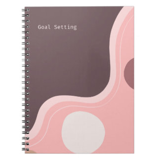 Caderno Espiral Diário abstrato de design para metas e planos