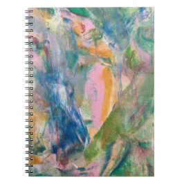 Caderno Espiral Diário abstrato de Sonho de Artefactos Coloridos d