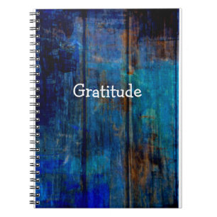 Caderno Espiral Diário azul da gratitude do estilo country