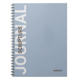 Caderno Espiral Diário Azul Personalizado por Escritura Cristã