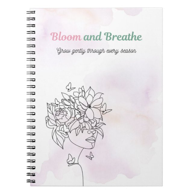 Caderno Espiral Diário Bloom and Breathe (Frente)