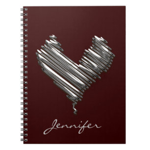 Caderno Espiral Diário com nome personalizado