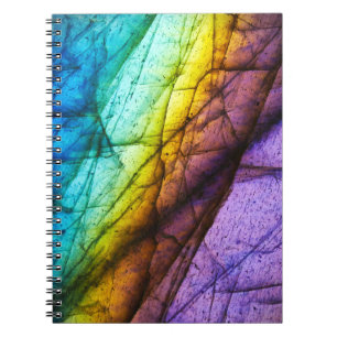 Caderno Espiral Diário De Amor Do Rainbow Labradorite Crystal Gems