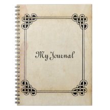 Diário de aparência antiga de quadro celta