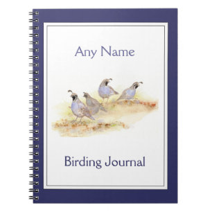 Caderno Espiral Diário de Aposição Personalizada Watercolor Califo