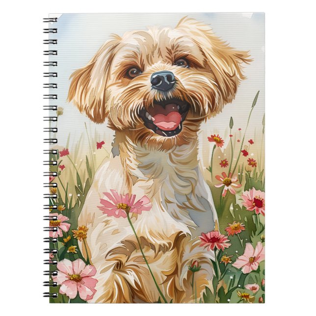 Caderno Espiral Diário de Aquarela Maltês (Frente)