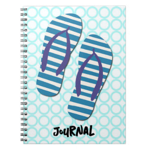 Caderno Espiral Diário de Arte de Chinelos de Verão