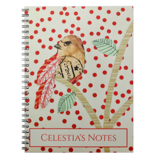 Caderno Espiral Diário de Ave Artista