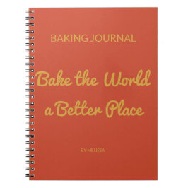 Caderno Espiral Diário de Baking Terracotta e Mostarda Amarelo