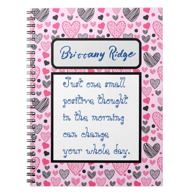 Caderno Espiral Diário de Bullet Personalizado (Frente)