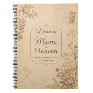 Caderno Espiral Diário de Cartas para a Mamãe Memorial Personali