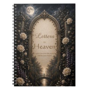 Caderno Espiral Diário de Cartas para o Céu Memorial Personaliza