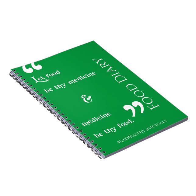Caderno Espiral Diário de comida (#Vitais) (Lado Direito)