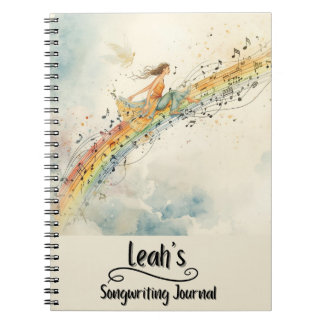Caderno Espiral Diário de Composição de Músicas Personalizado, Enc