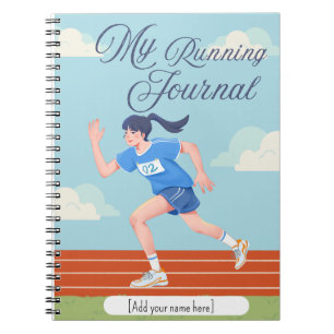 Caderno Espiral Diário de Corrida Rastreador de Fitness Personal