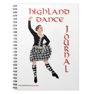 Caderno Espiral Diário de Dança das Terras Altas Escocesas