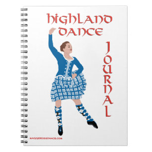 Caderno Espiral Diário de dança do Highland da Escócia