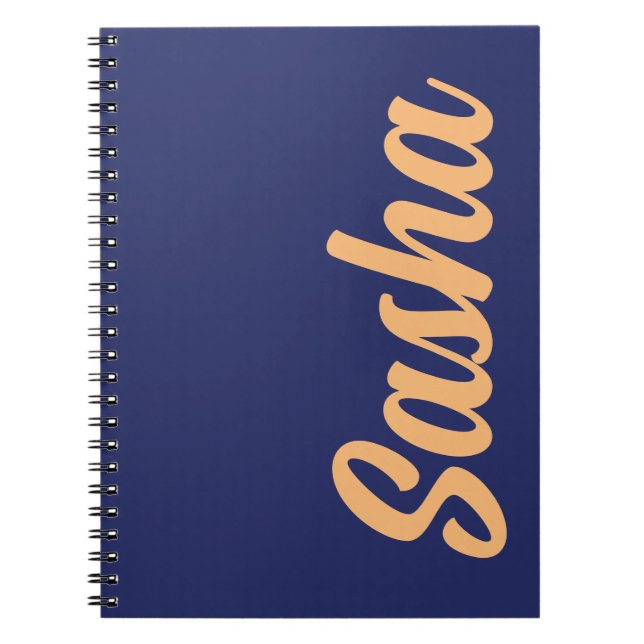 Caderno Espiral Diário de Escrevendo de Bloco de Notas de Nome Per (Frente)