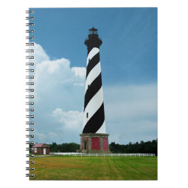 Caderno Espiral Diário de Escrevendo do Farol Cape Hatteras