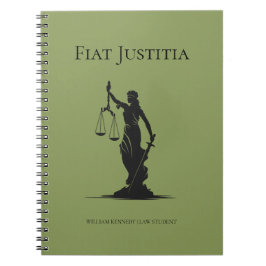 Caderno Espiral Diário de Estudo da Senhora da Justiça Estudante d