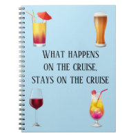 Diário de férias de cruzeiro Cocktails de notebook