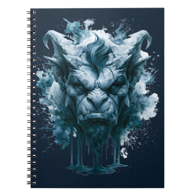 Caderno Espiral Diário de Gárgula de Pedra (Frente)