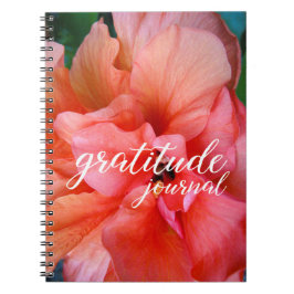 Caderno Espiral Diário De Gratidão Belo Sangue De Flor Tropical