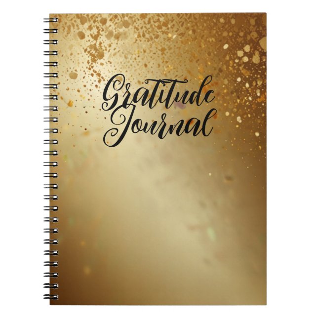 Caderno Espiral Diário de gratidão com o Elegante Design (Frente)