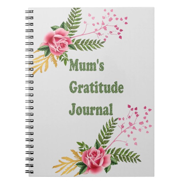 Caderno Espiral Diário de Gratidão da Mamãe (Frente)