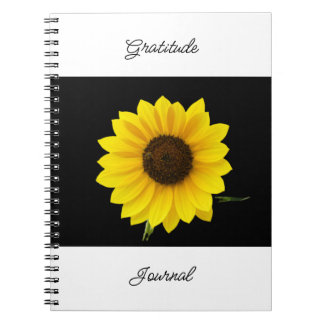Caderno Espiral Diário de Gratidão de Girassol