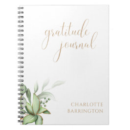 Caderno Espiral Diário de Gratidão Eucalyptus Greenery