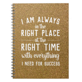 Caderno Espiral Diário de Gratidão Motivacional de Cotação Inspira