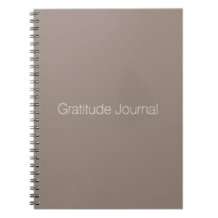 Caderno Espiral Diário de gratidão personalizada de bege verde m