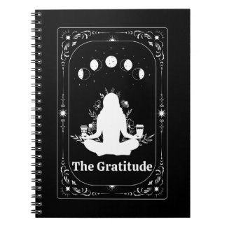 Caderno Espiral Diário de Gratidão Tarot Yoga Café Presente de Ast