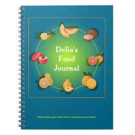 Caderno Espiral Diário de Integridade da Comida Personalizada