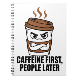 Caderno Espiral Diário de Introvertido Caféine Primeiro Pessoas De