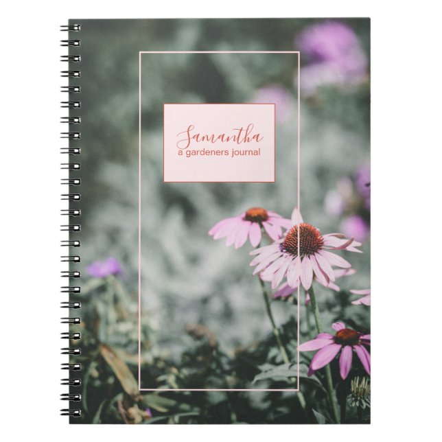 Caderno Espiral Diário de jardineiros personalizados (Frente)