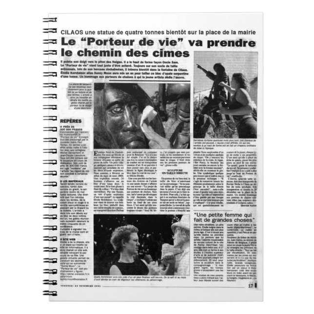 Caderno Espiral Diário de jornal francês (Frente)