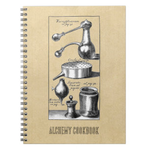 Caderno Espiral Diário de livro de culinária do Alchemy Lab