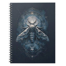 Caderno Espiral Diário de Livro de Feitiços de Mariposa Oculta