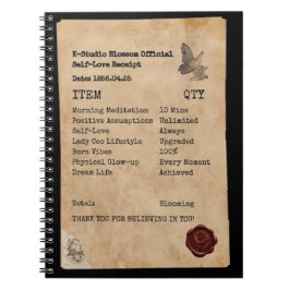 Caderno Espiral Diário de Manifestação de Receitas de Autoamor Est