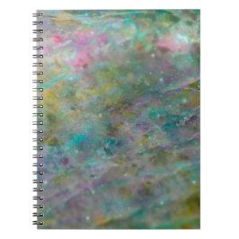 Caderno Espiral Diário de Mármore de Rocha de Cristal Multicolorid