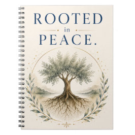 Caderno Espiral Diário de Mindfulness Enraizado em Paz