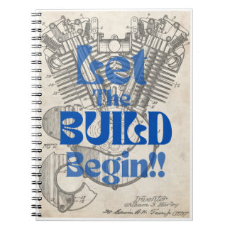 Caderno Espiral Diário de montagem de motor