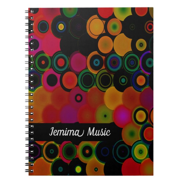 Caderno Espiral Diário de música personalizado (Frente)