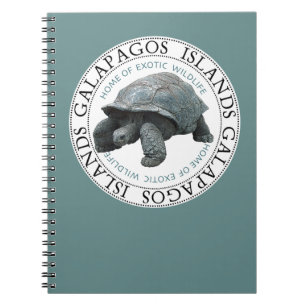 Caderno Espiral Diário de notebook das Ilhas Galápagos Tortoise