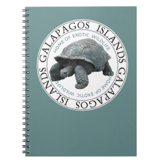 Caderno Espiral Diário de notebook das Ilhas Galápagos Tortoise