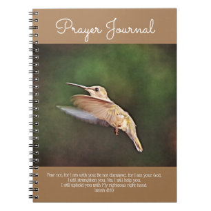 Caderno Espiral Diário de Oração de Movimento do Hummingbird