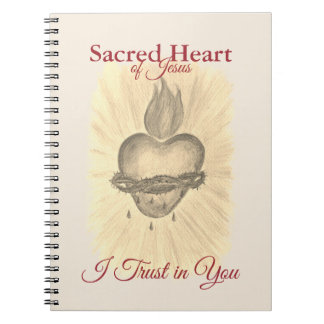 Caderno Espiral Diário de Oração do Sagrado Coração de Jesus