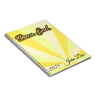 Caderno Espiral Diário de Oração Dourado Personalizado